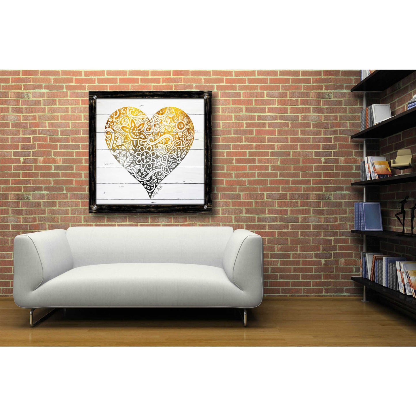 Epic Art 'Zen Season's Greeting Heart' by Cindy Jacobs, Acrylic Glass Wall Art,36x36