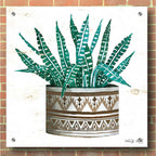 Epic Art 'Mud Cloth Vase V' by Cindy Jacobs, Acrylic Glass Wall Art,36x36