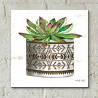 Epic Art 'Mud Cloth Vase VI' by Cindy Jacobs, Acrylic Glass Wall Art,12x12