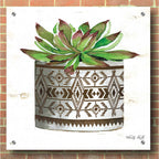 Epic Art 'Mud Cloth Vase VI' by Cindy Jacobs, Acrylic Glass Wall Art,36x36