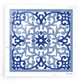 Epic Art 'Blue Tile V' by Cindy Jacobs, Acrylic Glass Wall Art