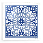 Epic Art 'Blue Tile V' by Cindy Jacobs, Acrylic Glass Wall Art