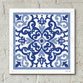 Epic Art 'Blue Tile VI' by Cindy Jacobs, Acrylic Glass Wall Art,12x12