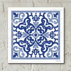 Epic Art 'Blue Tile VI' by Cindy Jacobs, Acrylic Glass Wall Art,12x12