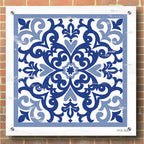 Epic Art 'Blue Tile VI' by Cindy Jacobs, Acrylic Glass Wall Art,36x36