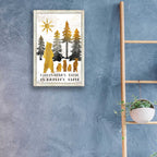 Epic Art 'Christmas Time is Family Time Bear Family' by Cindy Jacobs, Acrylic Glass Wall Art,16x24