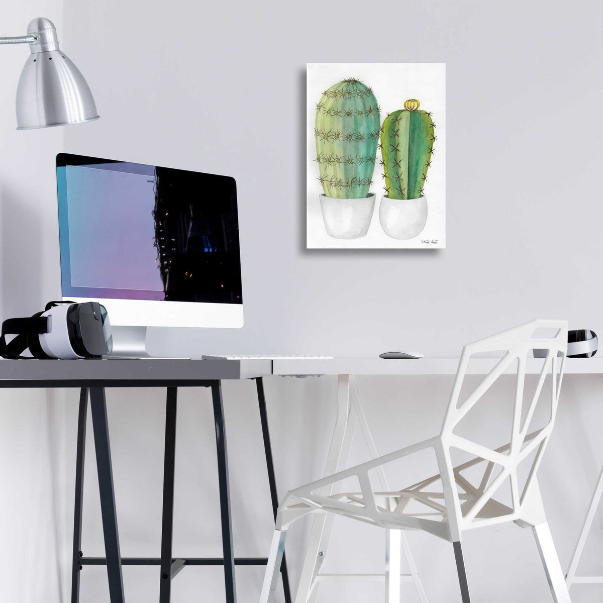 Epic Art 'Cactus Love' by Cindy Jacobs, Acrylic Glass Wall Art,12x16