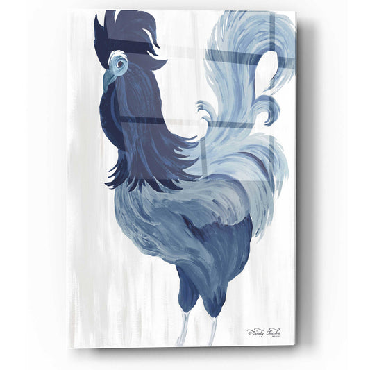 Epic Art 'Green & Purple Rooster II' by Cindy Jacobs, Acrylic Glass Wall Art