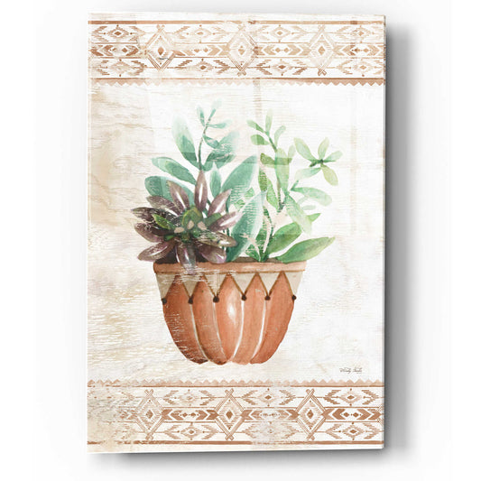 Epic Art 'Southwest Terracotta Succulents I' by Cindy Jacobs, Acrylic Glass Wall Art