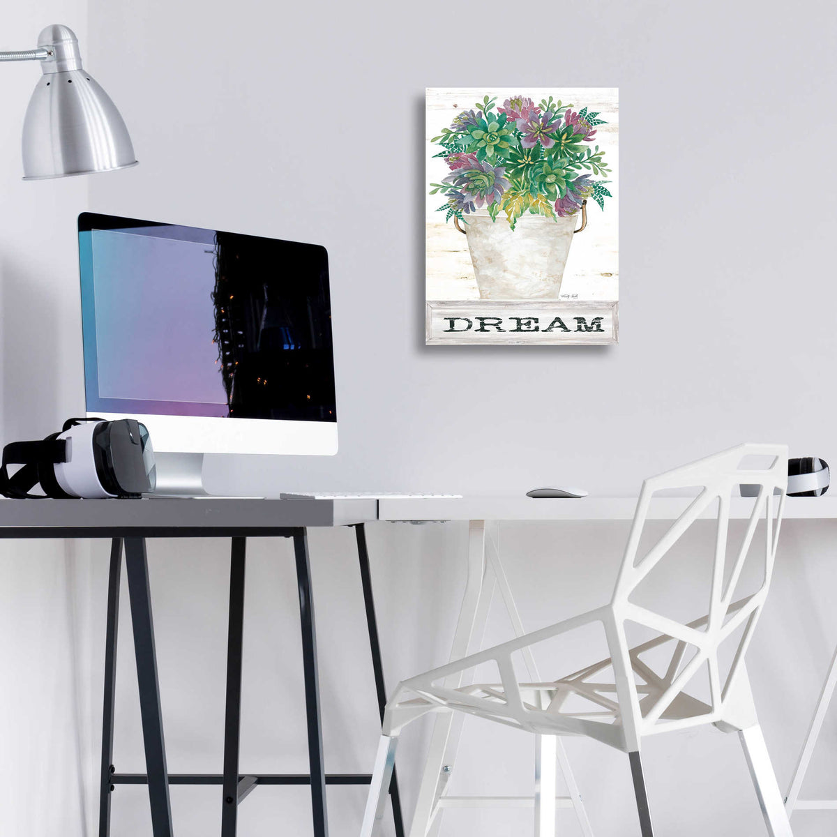 Epic Art 'Dream Succulents' by Cindy Jacobs, Acrylic Glass Wall Art,12x16