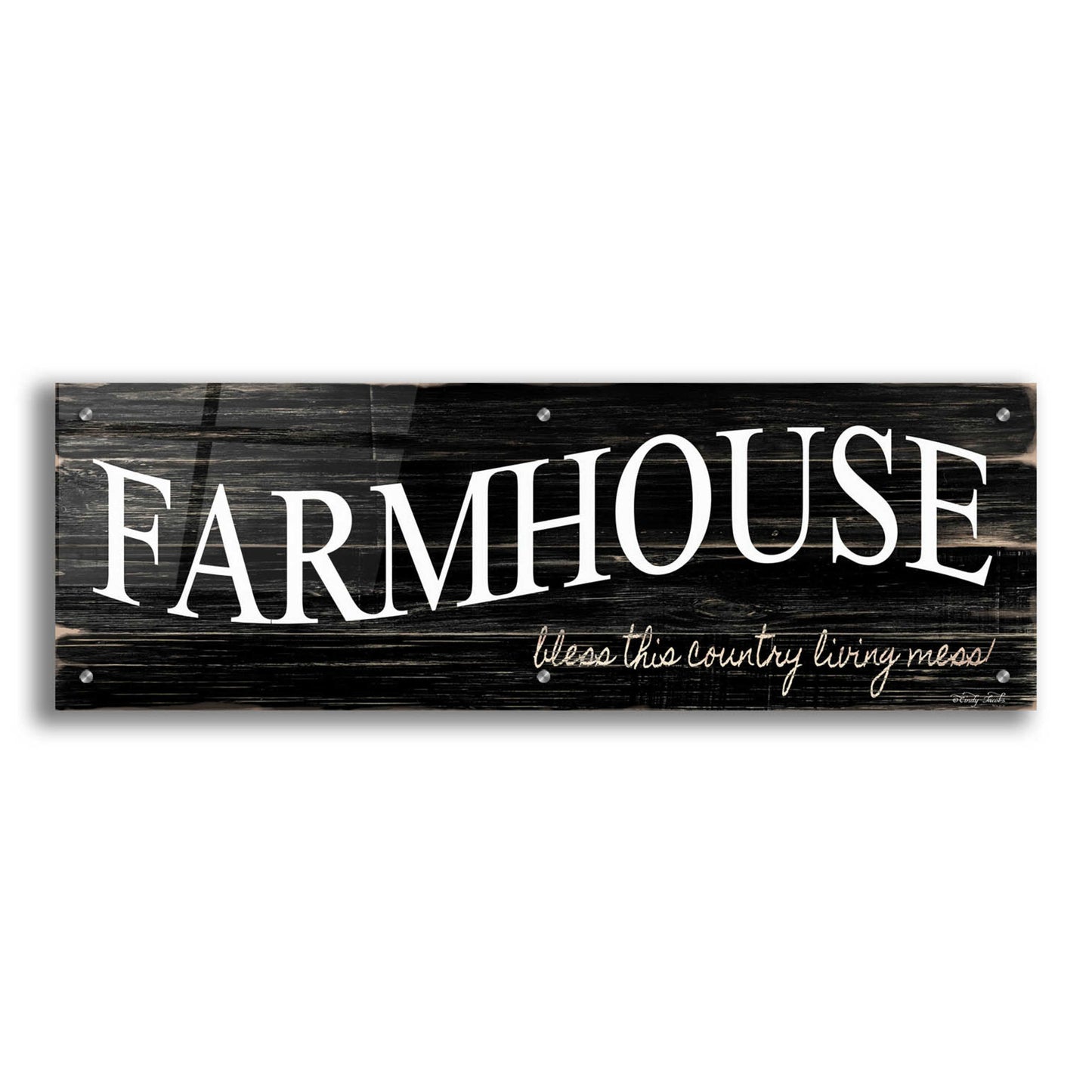 Epic Art 'Farmhouse' by Cindy Jacobs, Acrylic Glass Wall Art,36x12