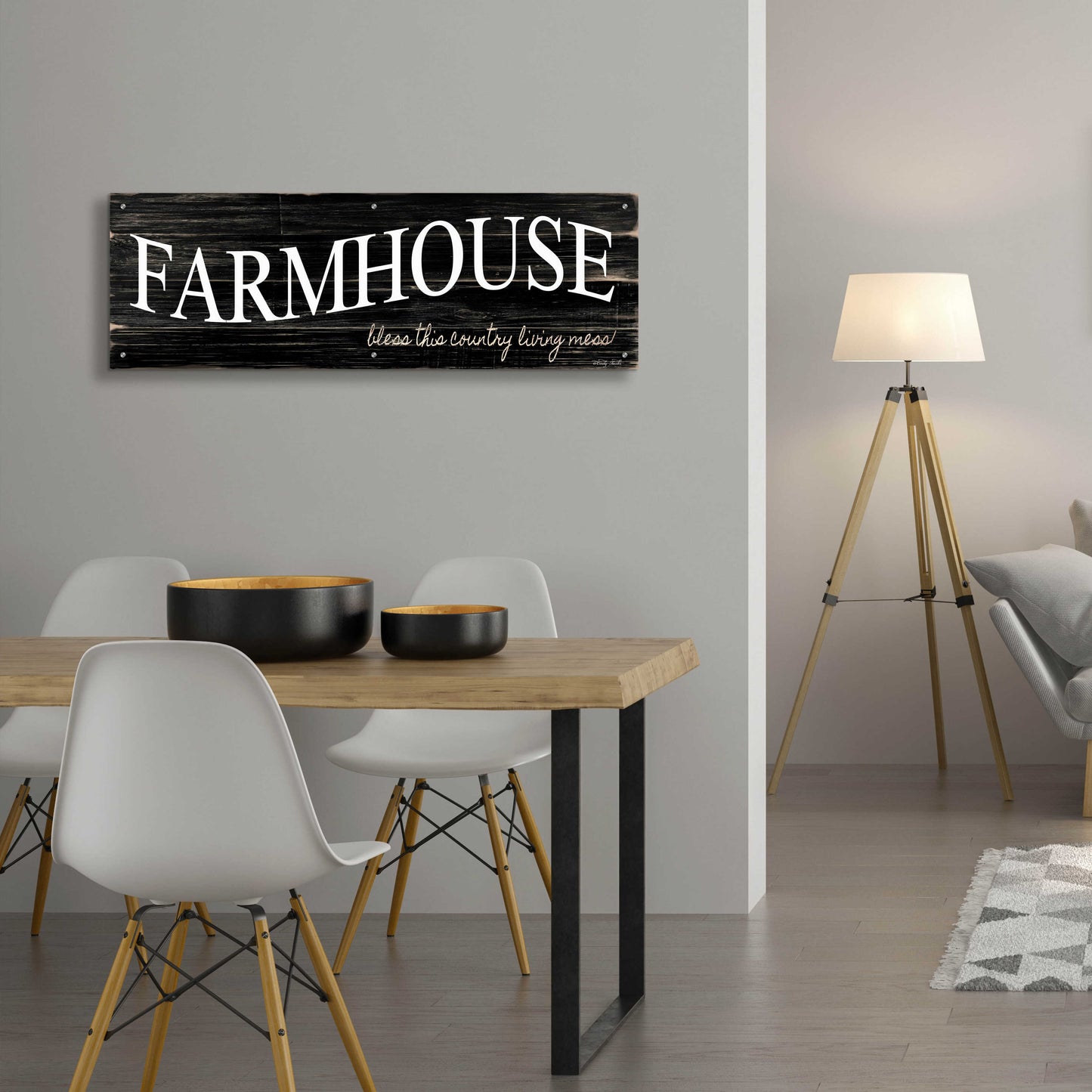 Epic Art 'Farmhouse' by Cindy Jacobs, Acrylic Glass Wall Art,48x16