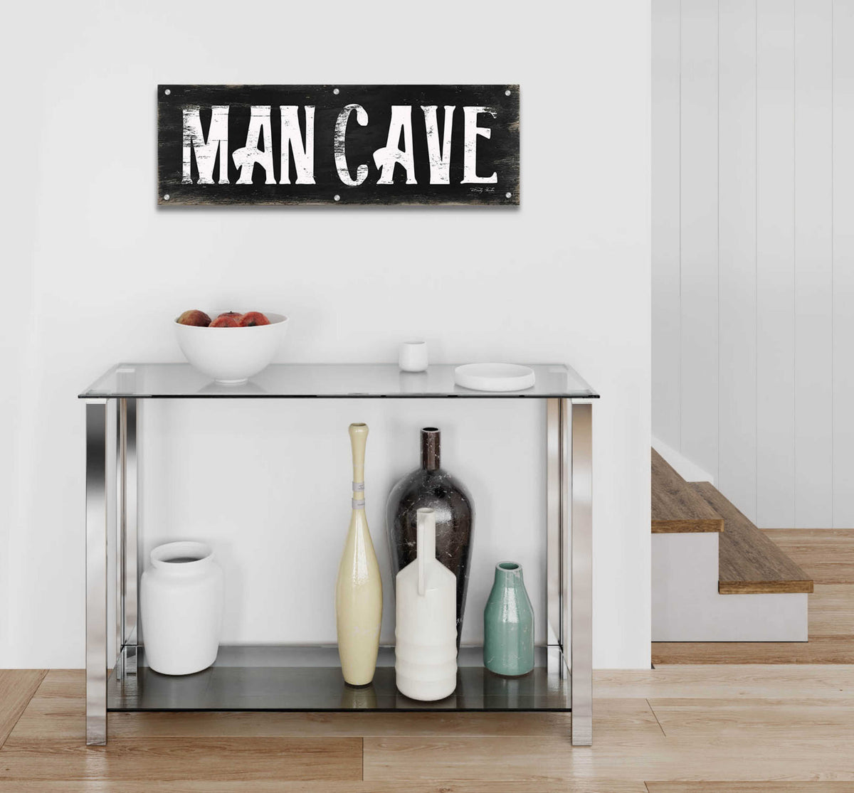 Epic Art 'Man Cave' by Cindy Jacobs, Acrylic Glass Wall Art,36x12