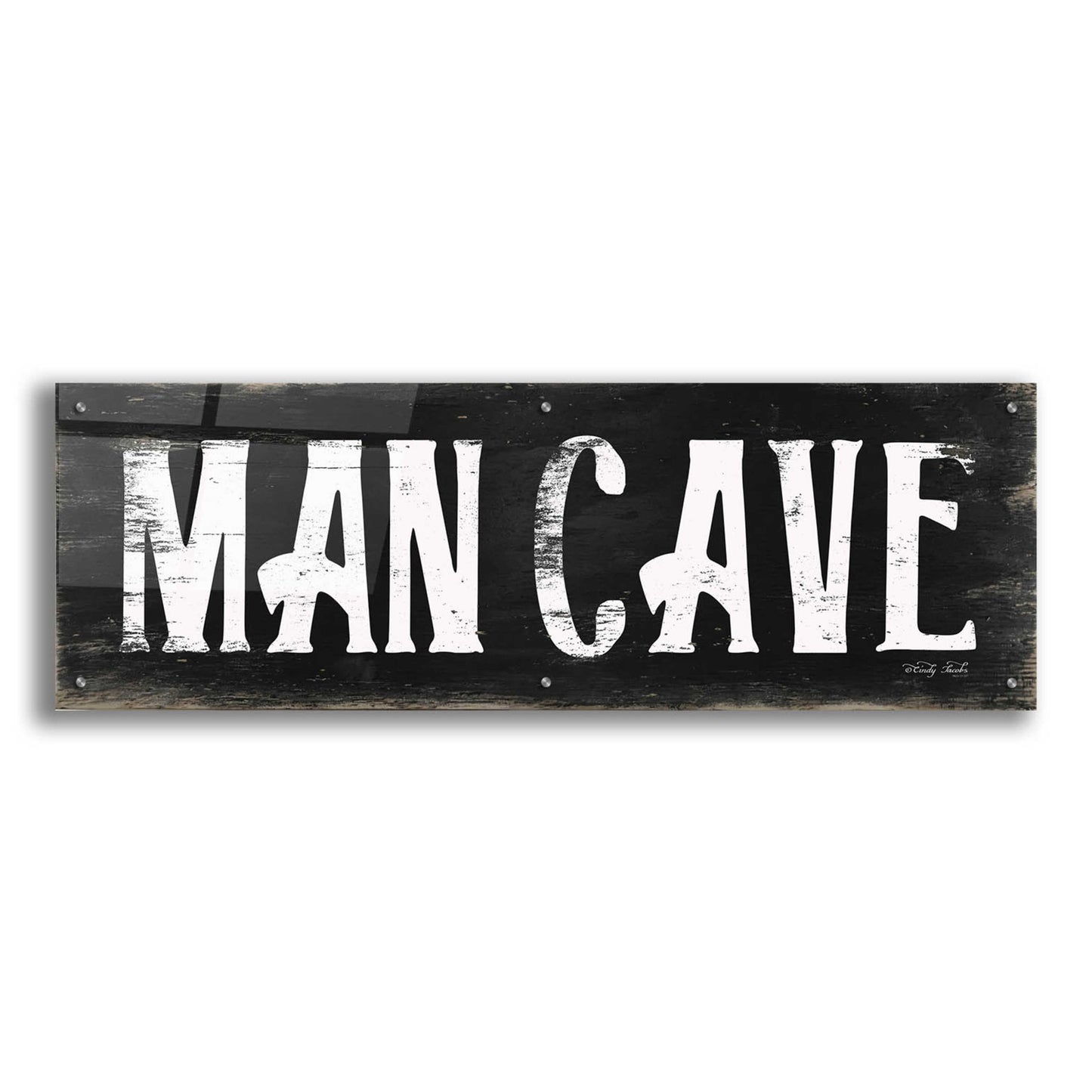 Epic Art 'Man Cave' by Cindy Jacobs, Acrylic Glass Wall Art,48x16