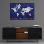 Epic Art 'Adventure Awaits Map' by Cindy Jacobs, Acrylic Glass Wall Art,36x24