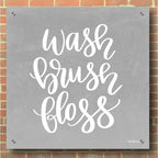 Epic Art 'Wash, Brush, Floss' by Imperfect Dust, Acrylic Glass Wall Art,36x36