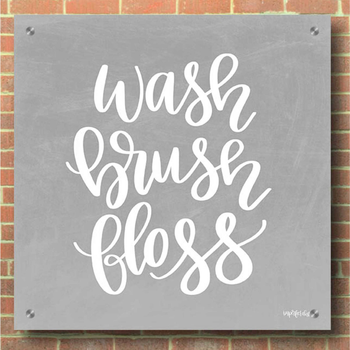 Epic Art 'Wash, Brush, Floss' by Imperfect Dust, Acrylic Glass Wall Art,36x36
