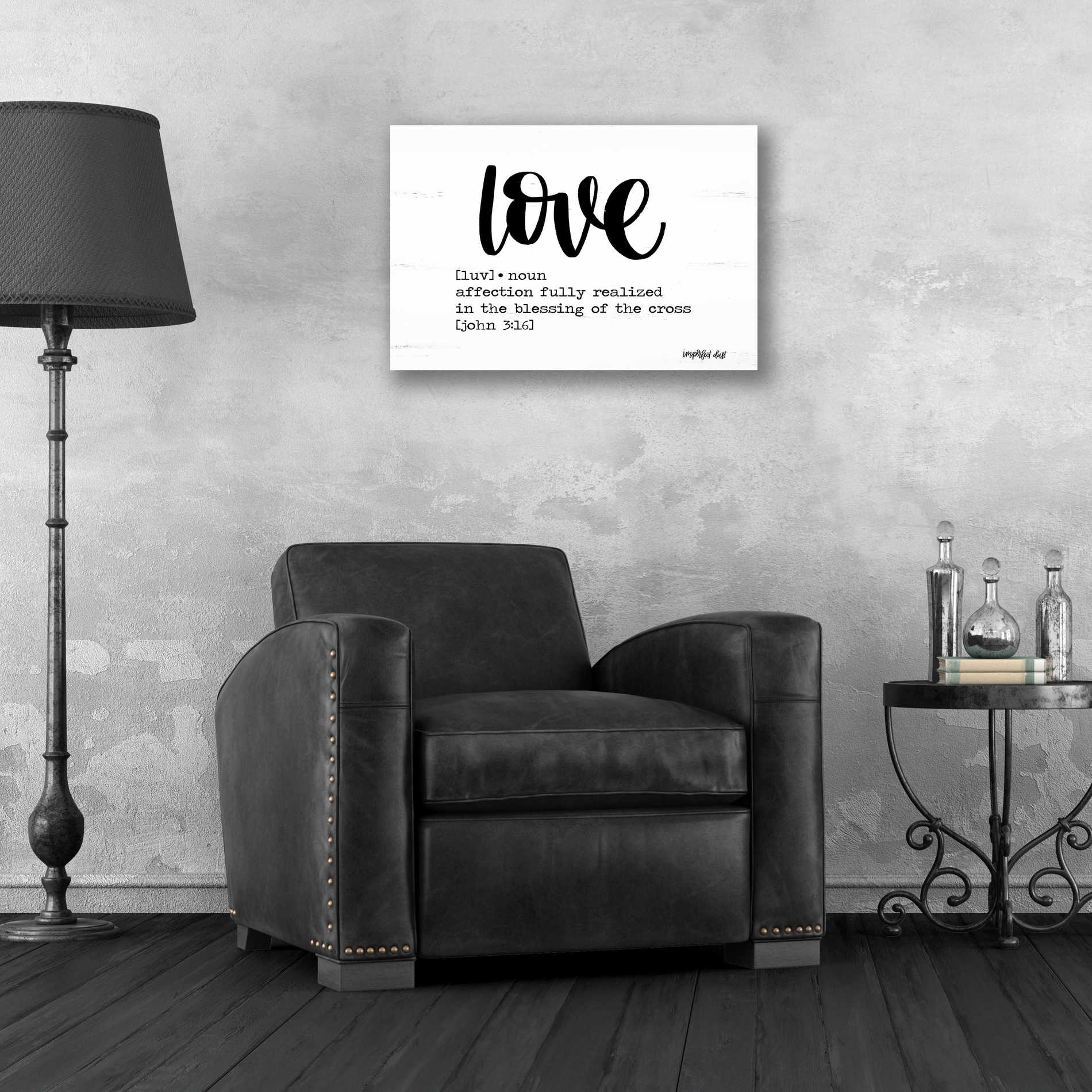 Epic Art 'Love' by Imperfect Dust, Acrylic Glass Wall Art,24x16