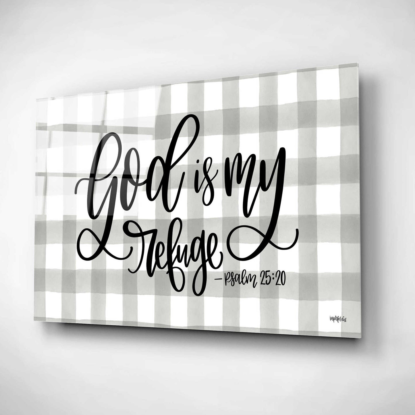 Epic Art 'God is My Refuge' by Imperfect Dust, Acrylic Glass Wall Art,24x16