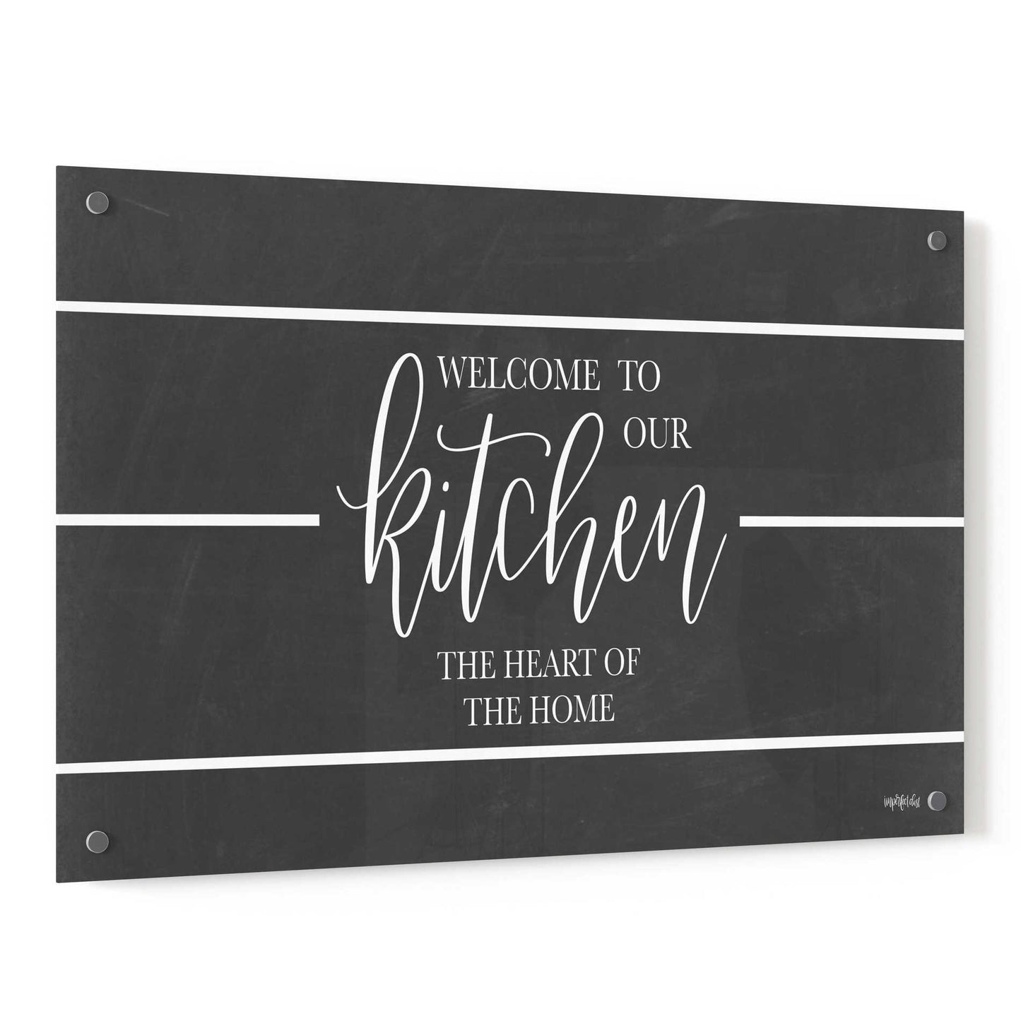 Epic Art 'Welcome to Our Kitchen' by Imperfect Dust, Acrylic Glass Wall Art,36x24