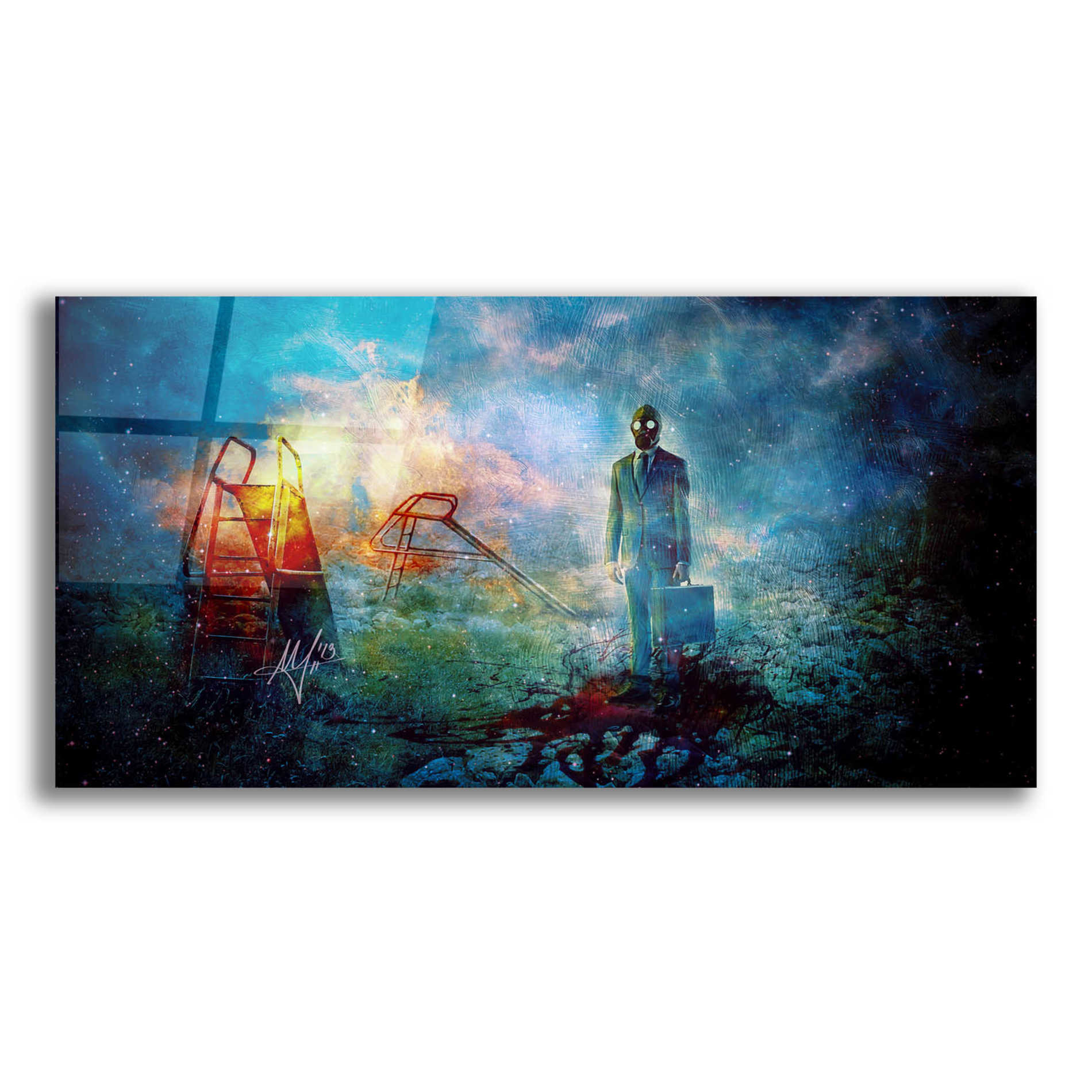 Epic Art 'Grief' by Mario Sanchez Nevado, Acrylic Glass Wall Art,48x24