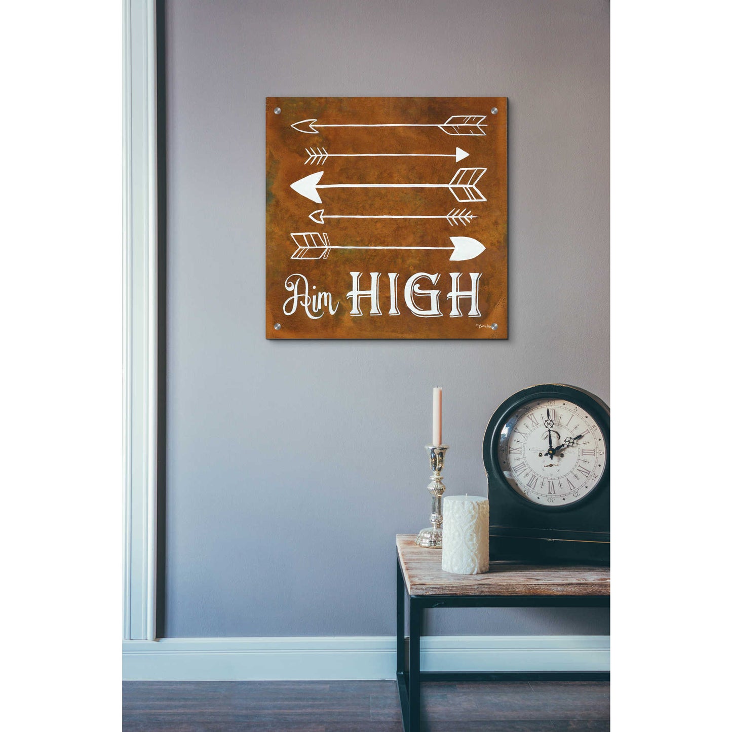 Epic Art 'Aim High' by Britt Hallowell, Acrylic Glass Wall Art,24x24