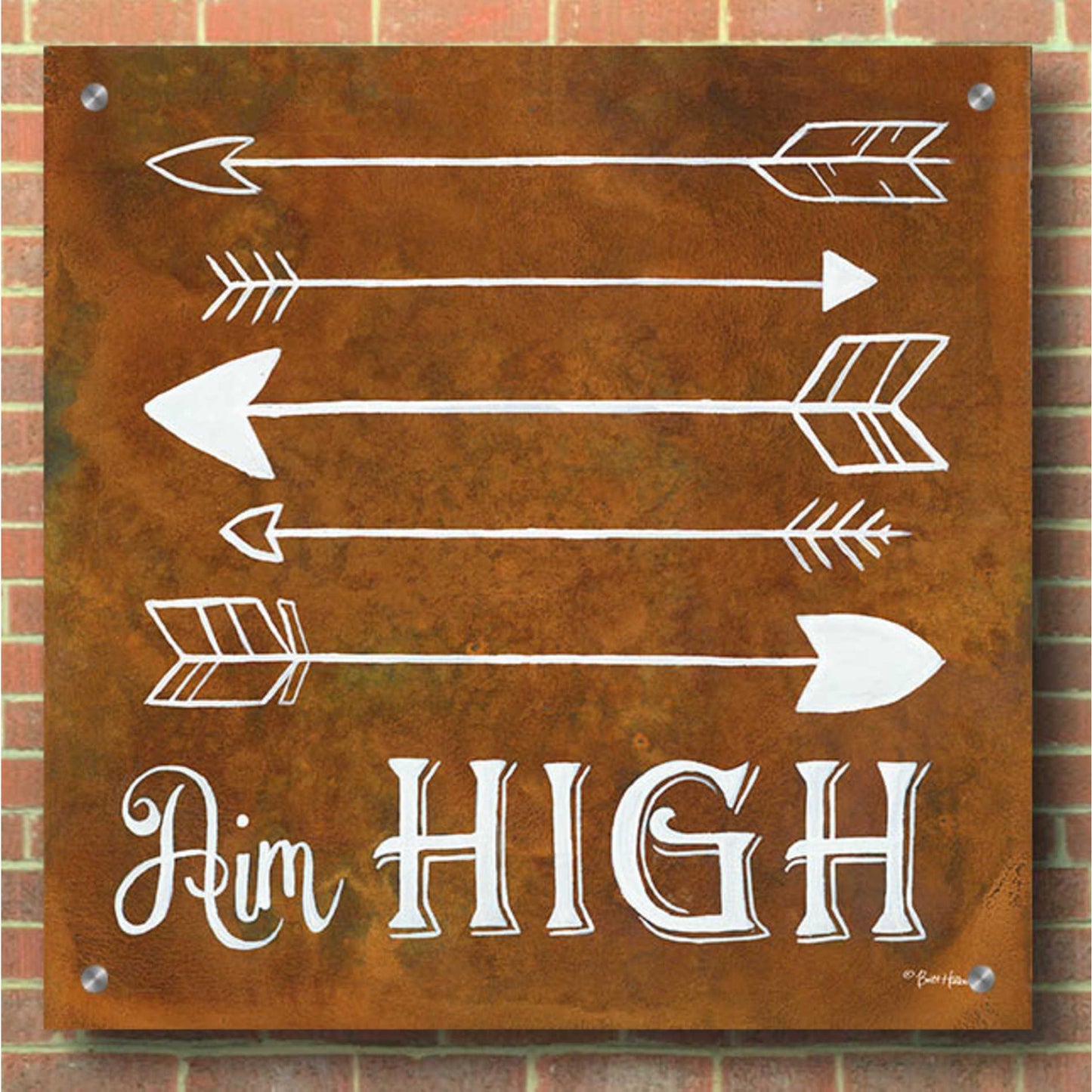 Epic Art 'Aim High' by Britt Hallowell, Acrylic Glass Wall Art,36x36