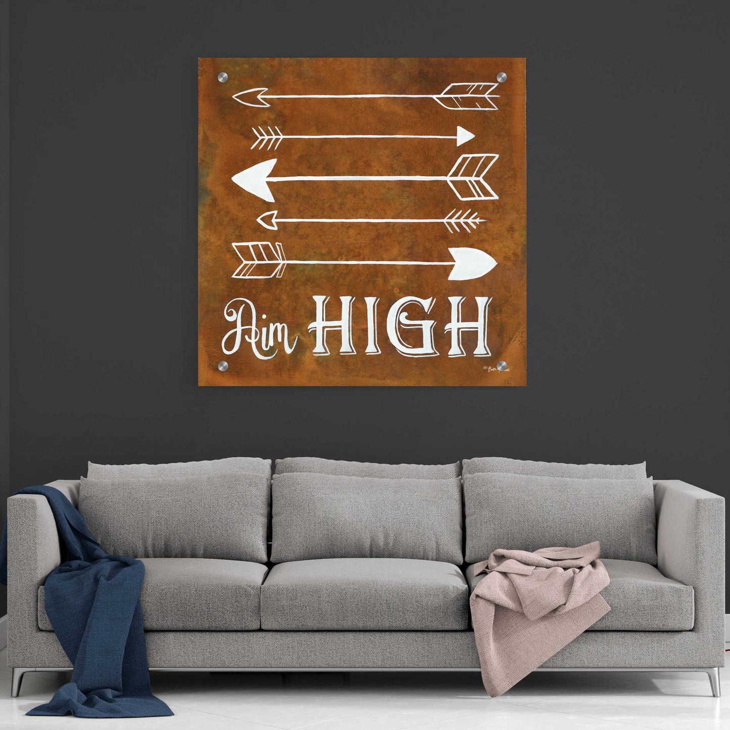 Epic Art 'Aim High' by Britt Hallowell, Acrylic Glass Wall Art,36x36