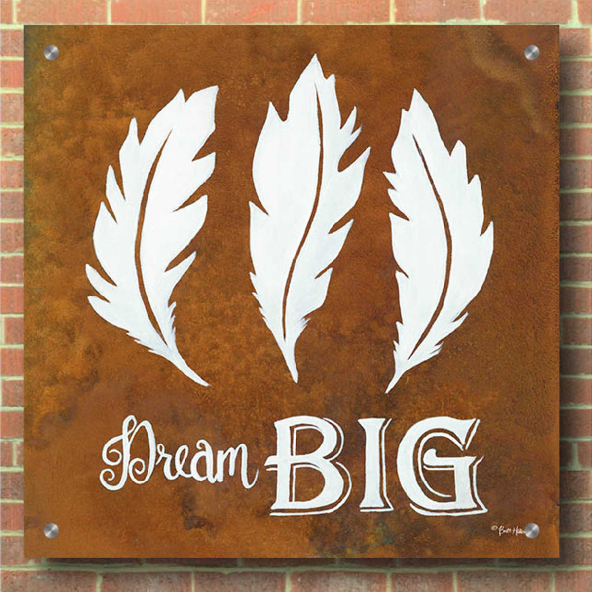 Epic Art 'Dream Big' by Britt Hallowell, Acrylic Glass Wall Art,36x36
