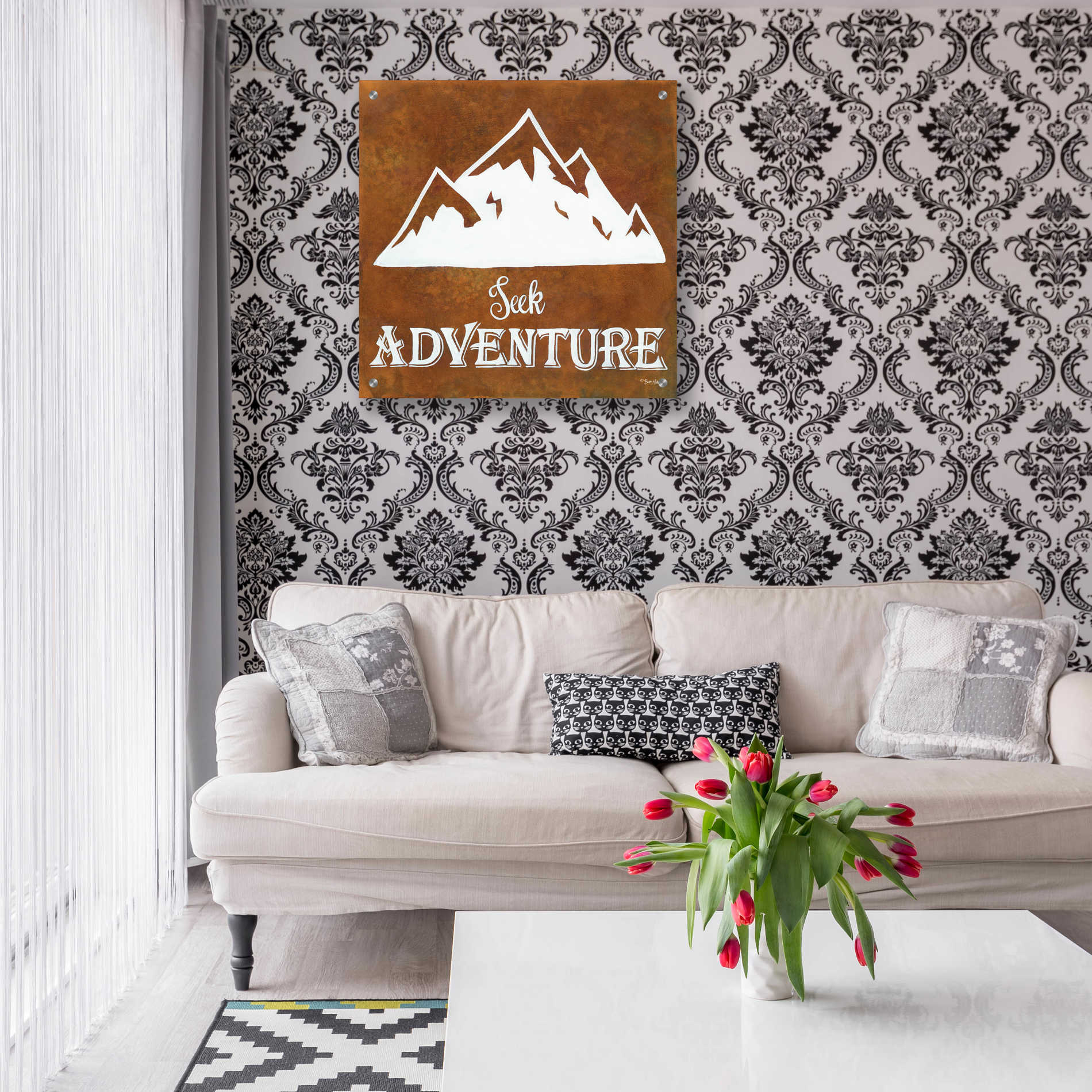 Epic Art 'Seek Adventure' by Britt Hallowell, Acrylic Glass Wall Art,24x24