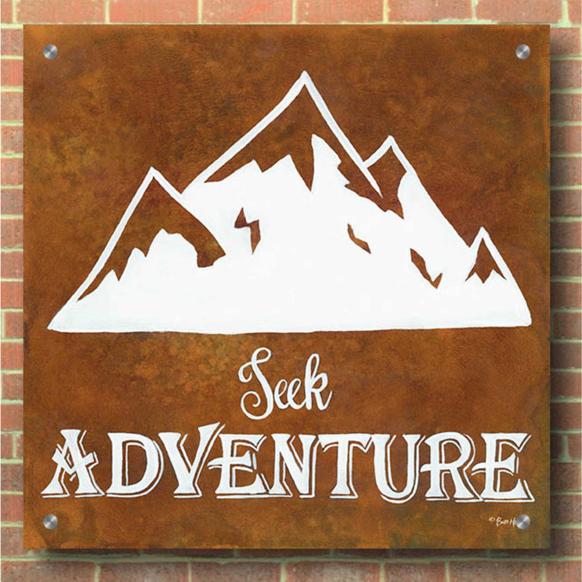 Epic Art 'Seek Adventure' by Britt Hallowell, Acrylic Glass Wall Art,36x36