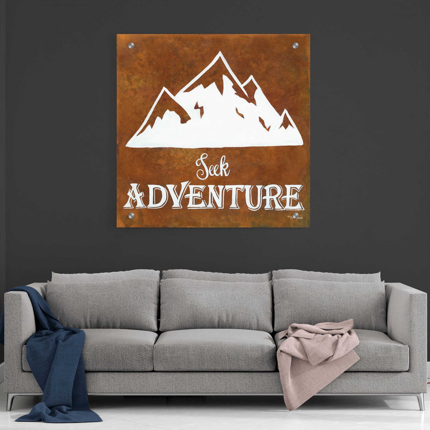 Epic Art 'Seek Adventure' by Britt Hallowell, Acrylic Glass Wall Art,36x36