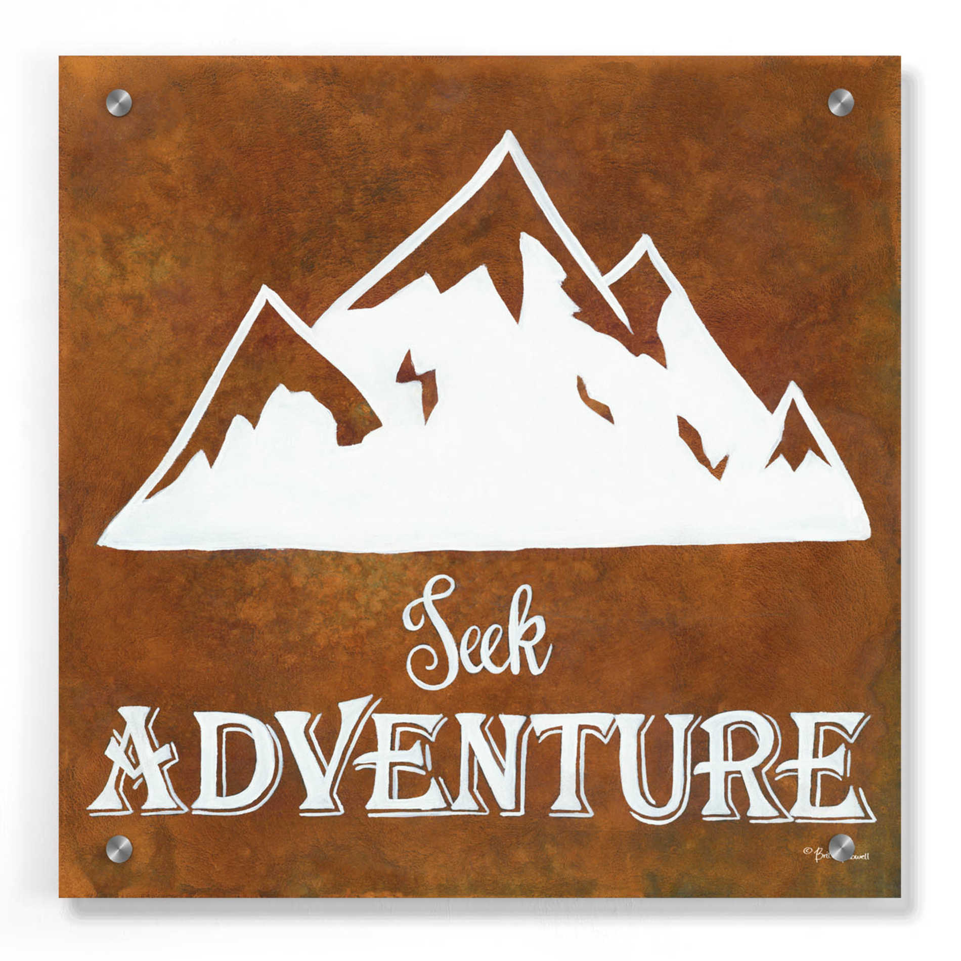 Epic Art 'Seek Adventure' by Britt Hallowell, Acrylic Glass Wall Art,36x36