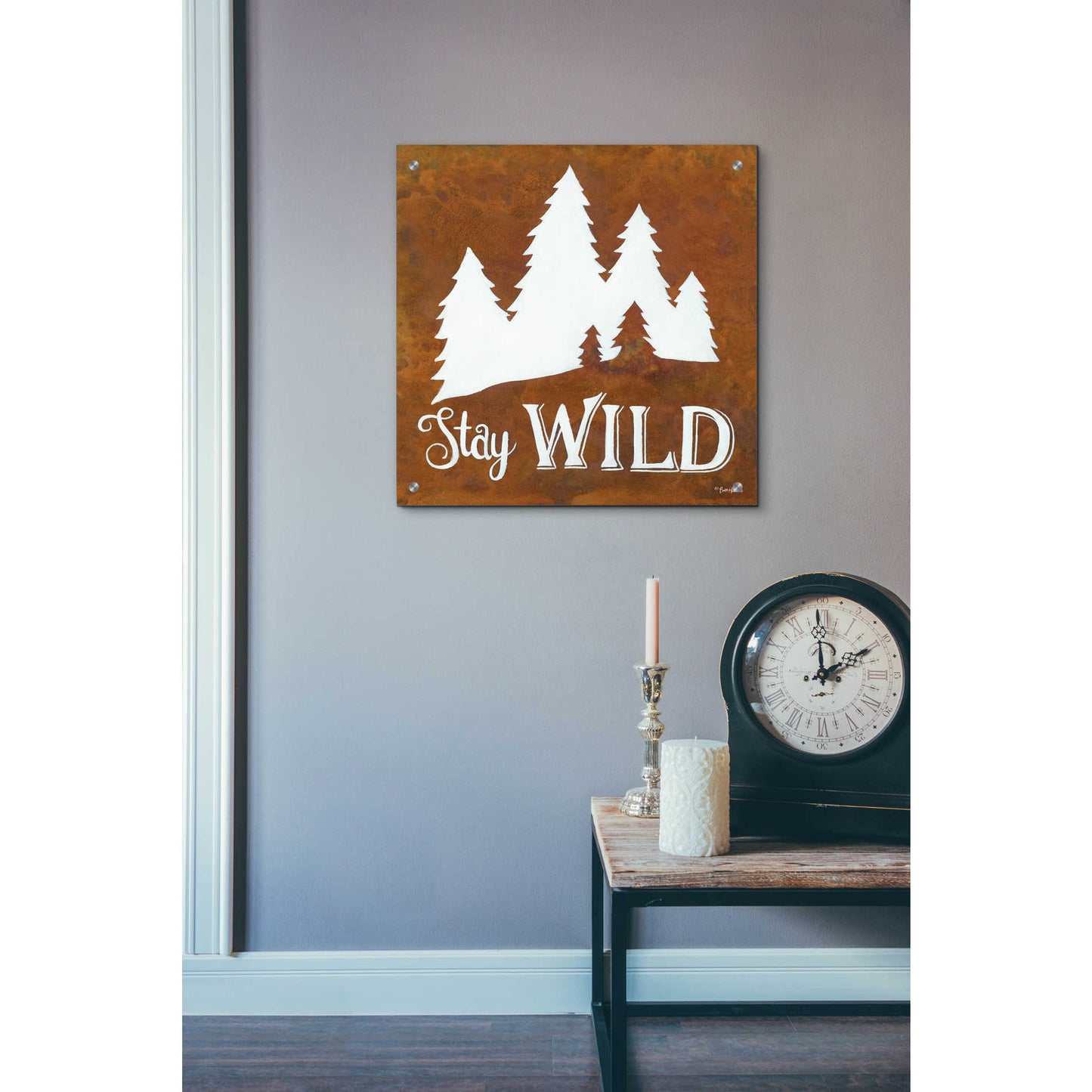 Epic Art 'Stay Wild' by Britt Hallowell, Acrylic Glass Wall Art,24x24