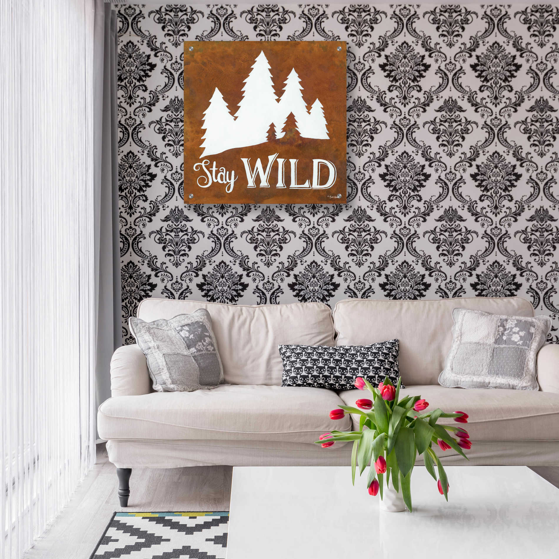 Epic Art 'Stay Wild' by Britt Hallowell, Acrylic Glass Wall Art,24x24