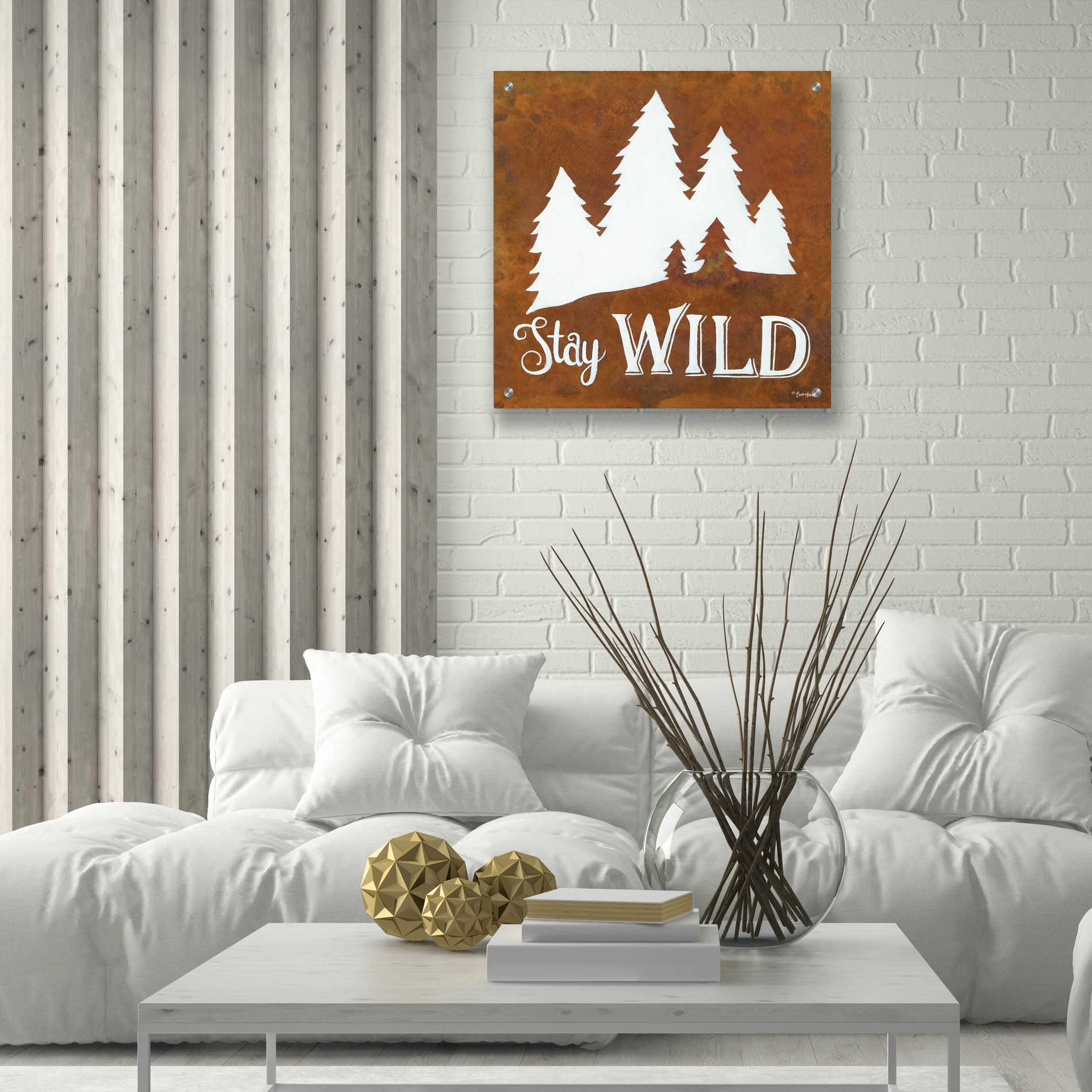 Epic Art 'Stay Wild' by Britt Hallowell, Acrylic Glass Wall Art,24x24