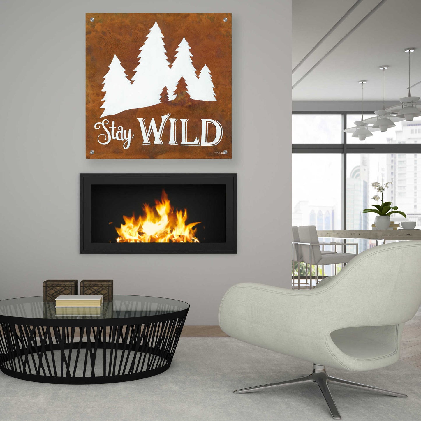 Epic Art 'Stay Wild' by Britt Hallowell, Acrylic Glass Wall Art,36x36