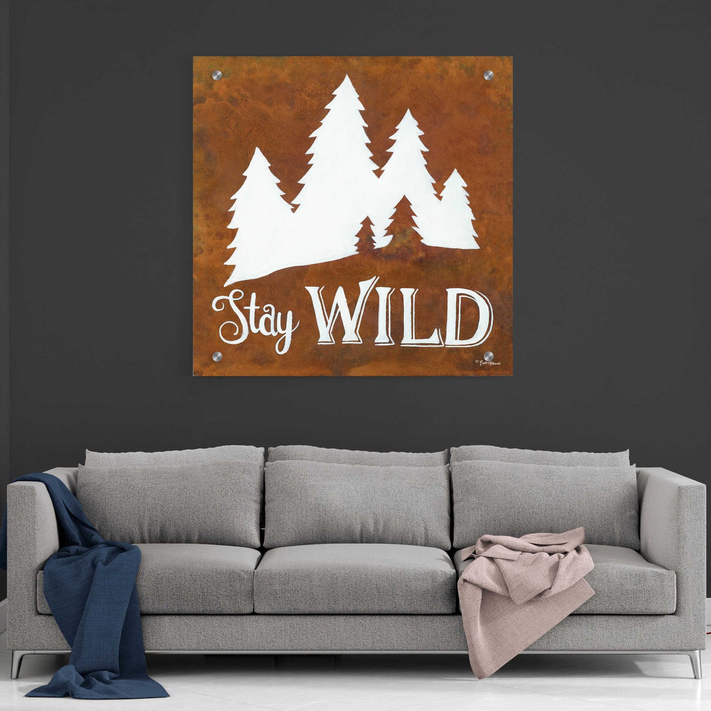 Epic Art 'Stay Wild' by Britt Hallowell, Acrylic Glass Wall Art,36x36