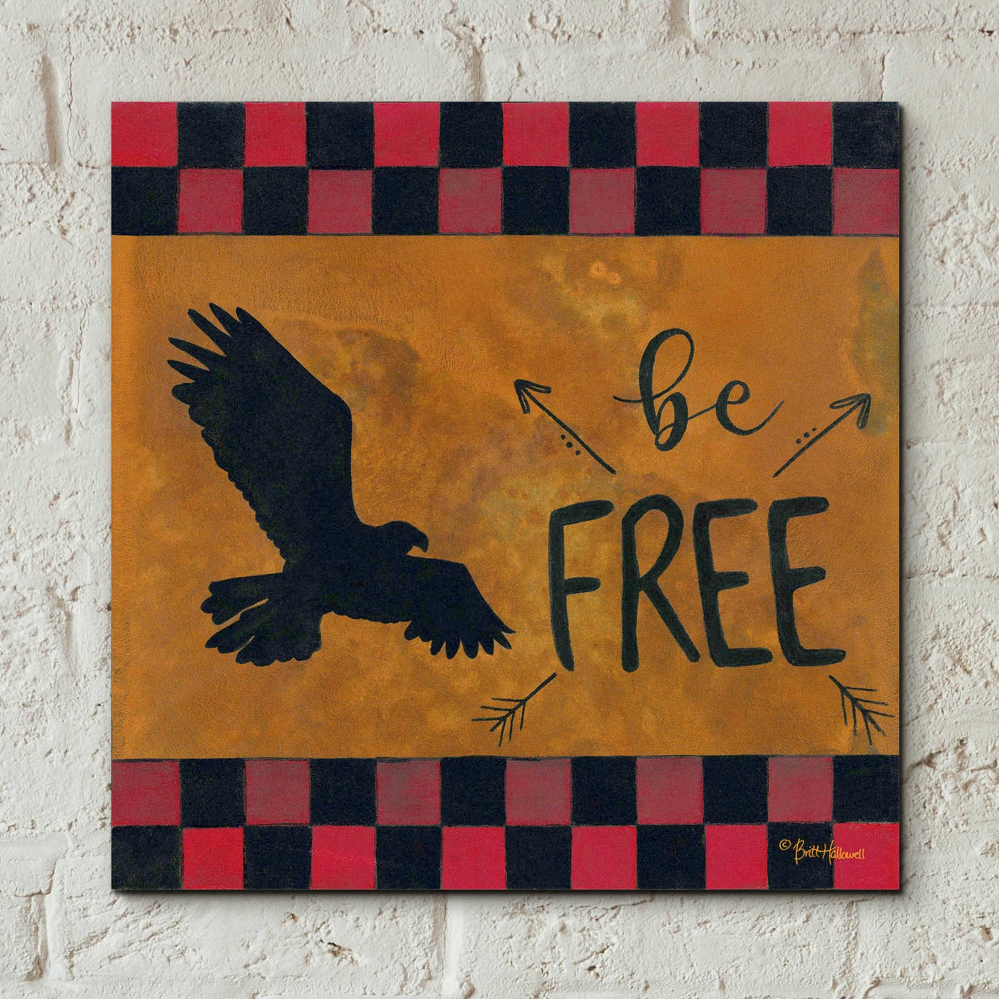 Epic Art 'Be Free' by Britt Hallowell, Acrylic Glass Wall Art,12x12
