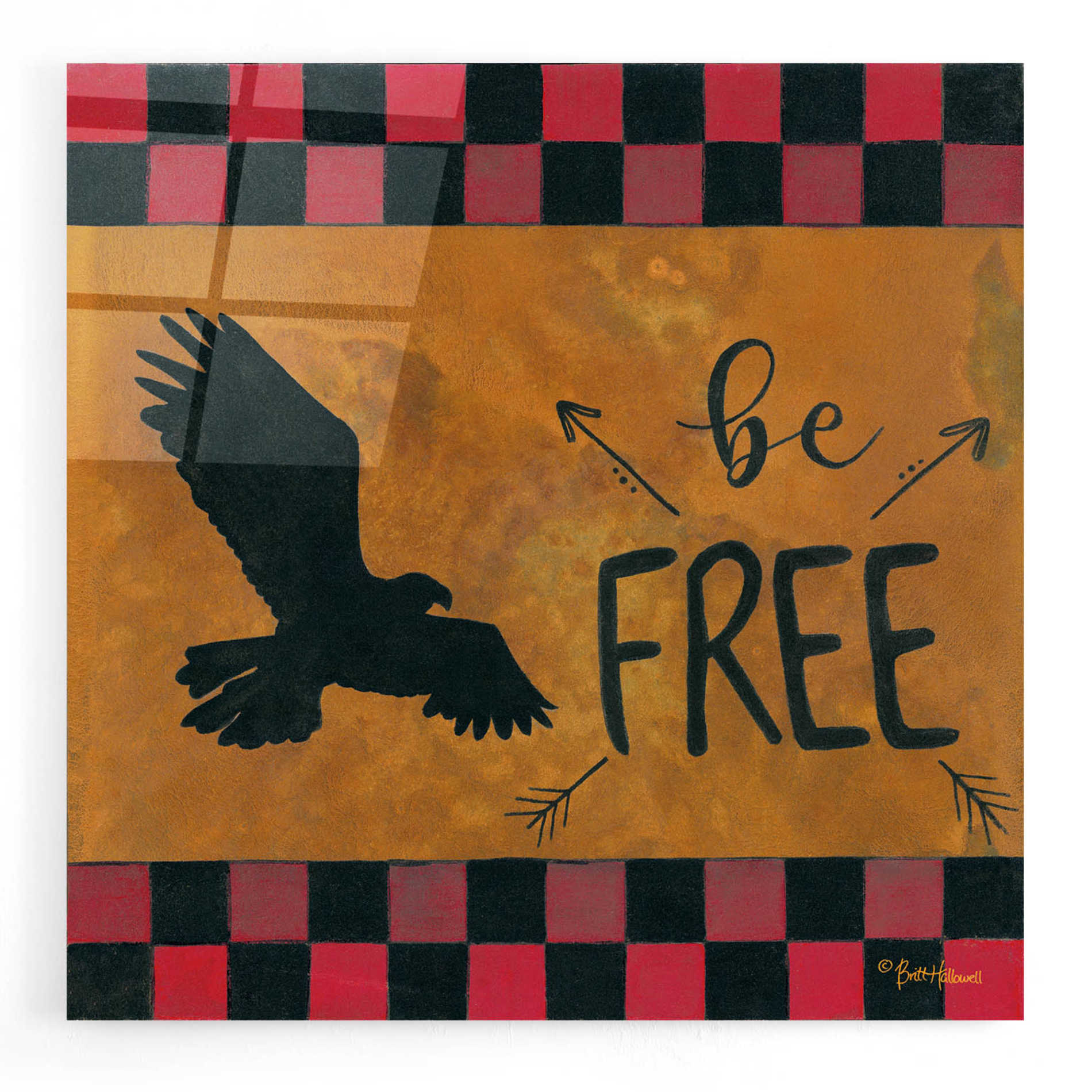 Epic Art 'Be Free' by Britt Hallowell, Acrylic Glass Wall Art,12x12