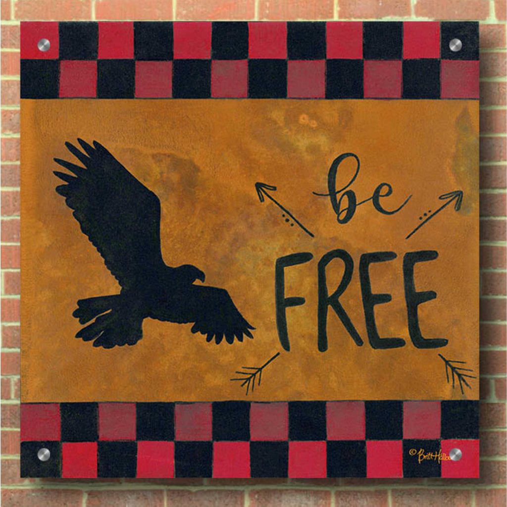 Epic Art 'Be Free' by Britt Hallowell, Acrylic Glass Wall Art,36x36