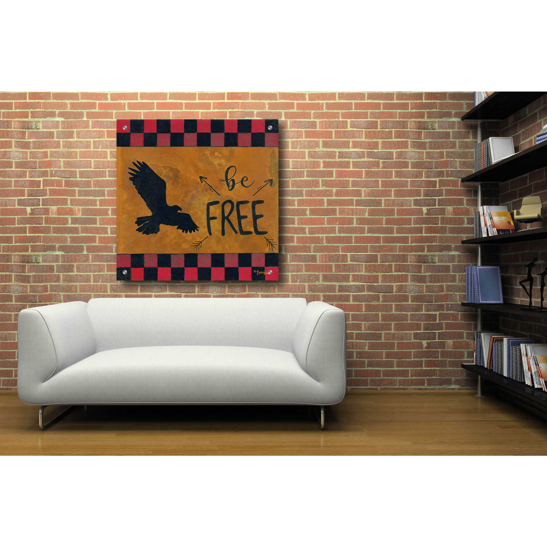 Epic Art 'Be Free' by Britt Hallowell, Acrylic Glass Wall Art,36x36