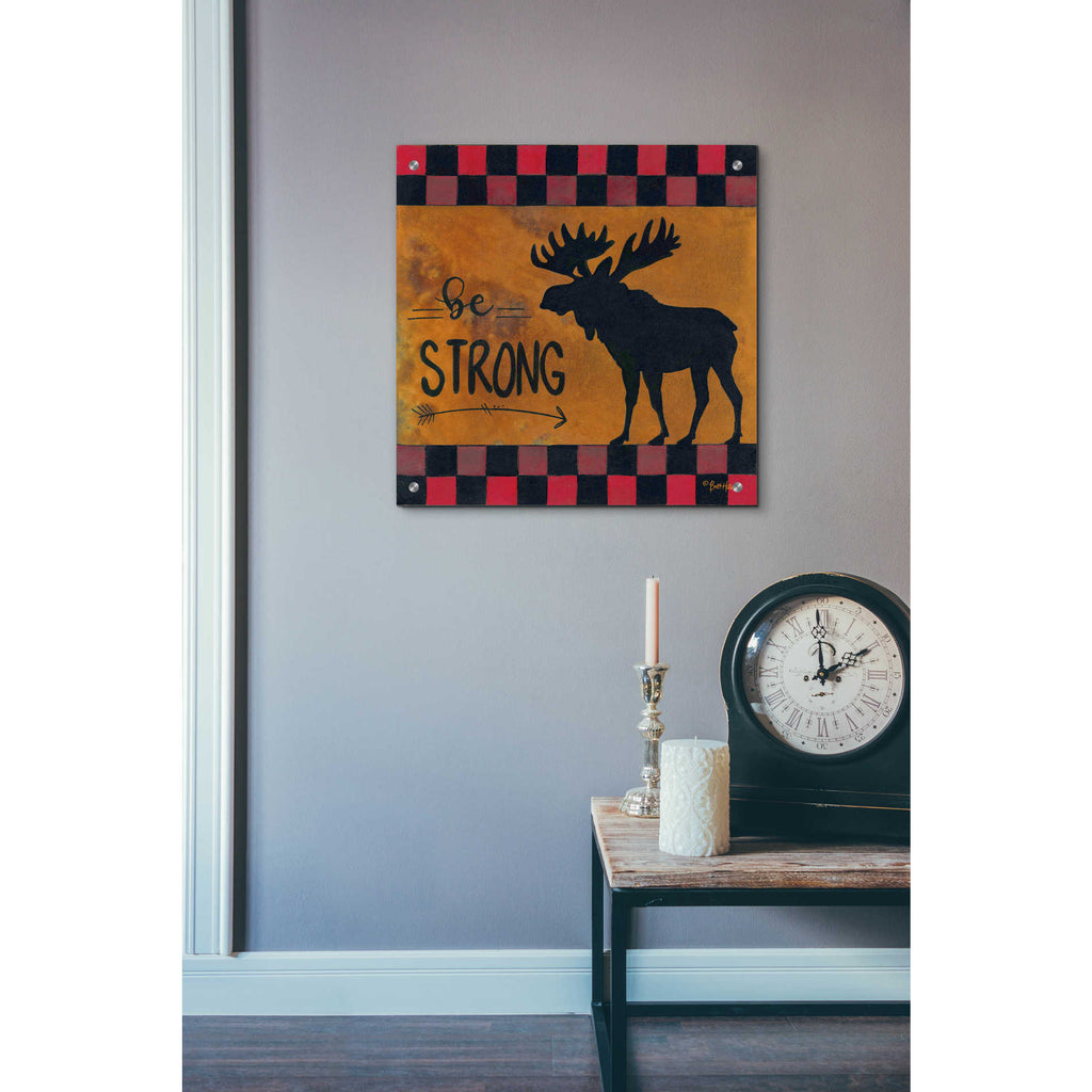 Epic Art 'Be Strong' by Britt Hallowell, Acrylic Glass Wall Art,24x24