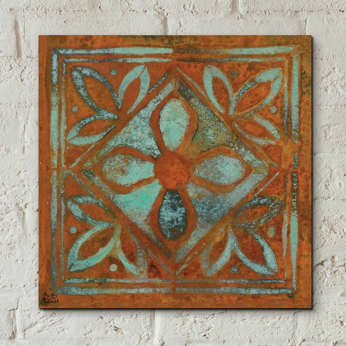 Epic Art 'Villa Tiles' by Britt Hallowell, Acrylic Glass Wall Art,12x12