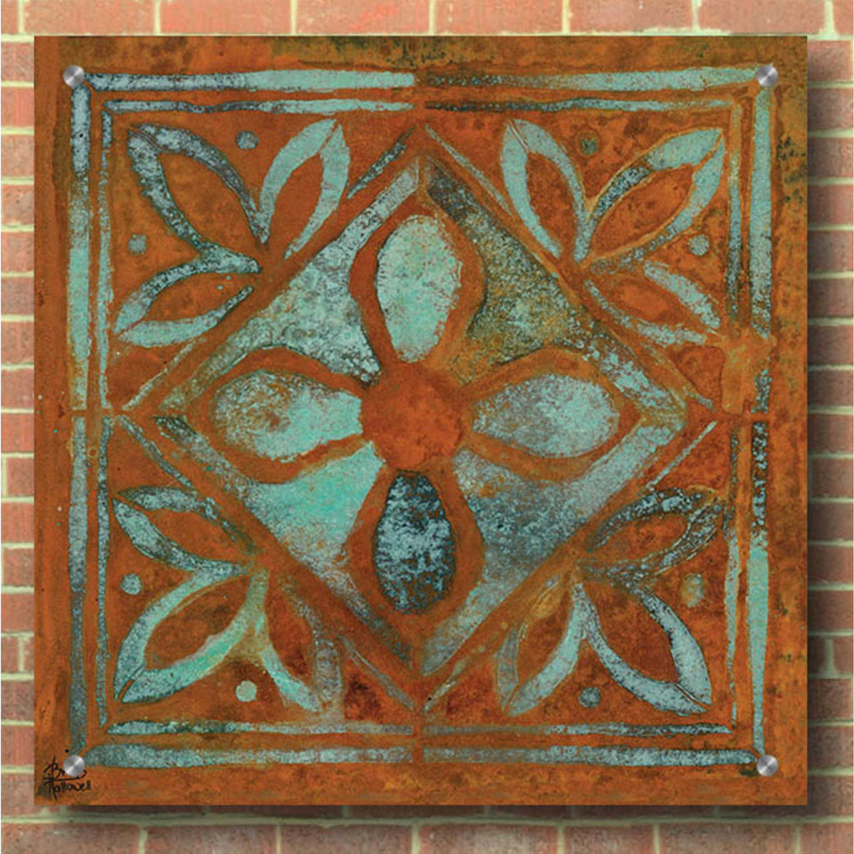 Epic Art 'Villa Tiles' by Britt Hallowell, Acrylic Glass Wall Art,36x36