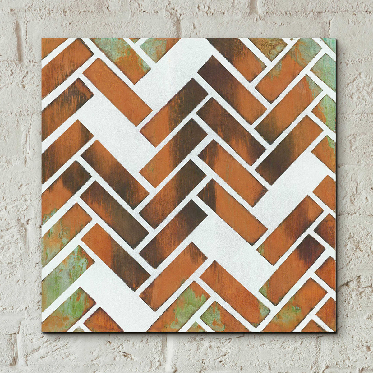 Epic Art 'Herringbone I' by Britt Hallowell, Acrylic Glass Wall Art,12x12