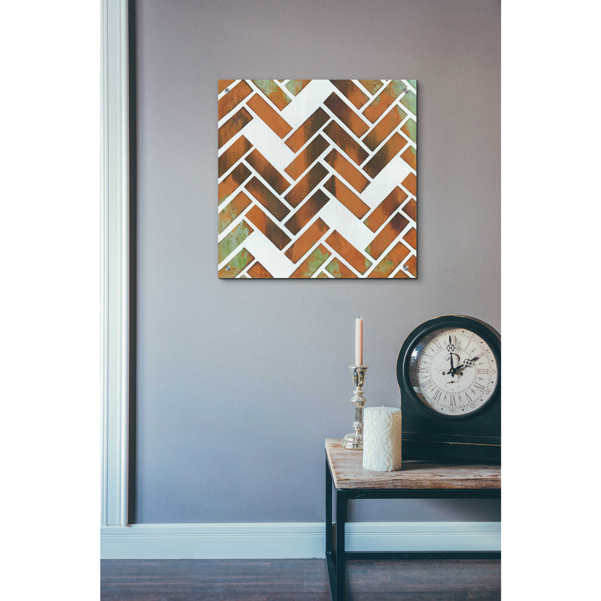 Epic Art 'Herringbone I' by Britt Hallowell, Acrylic Glass Wall Art,24x24