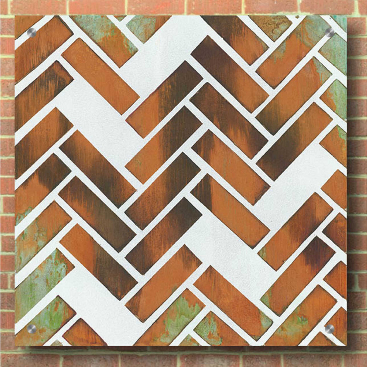 Epic Art 'Herringbone I' by Britt Hallowell, Acrylic Glass Wall Art,36x36