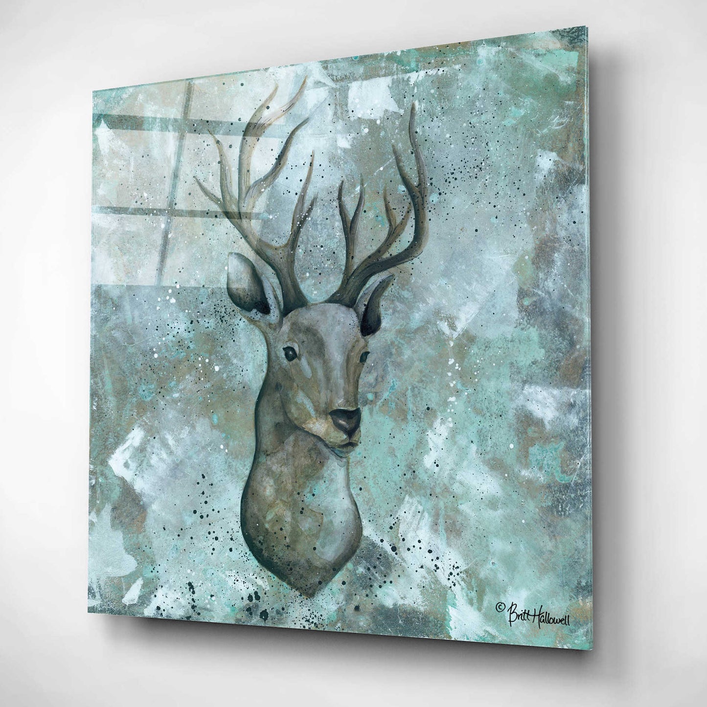 Epic Art 'Simplicity Deer' by Britt Hallowell, Acrylic Glass Wall Art,12x12