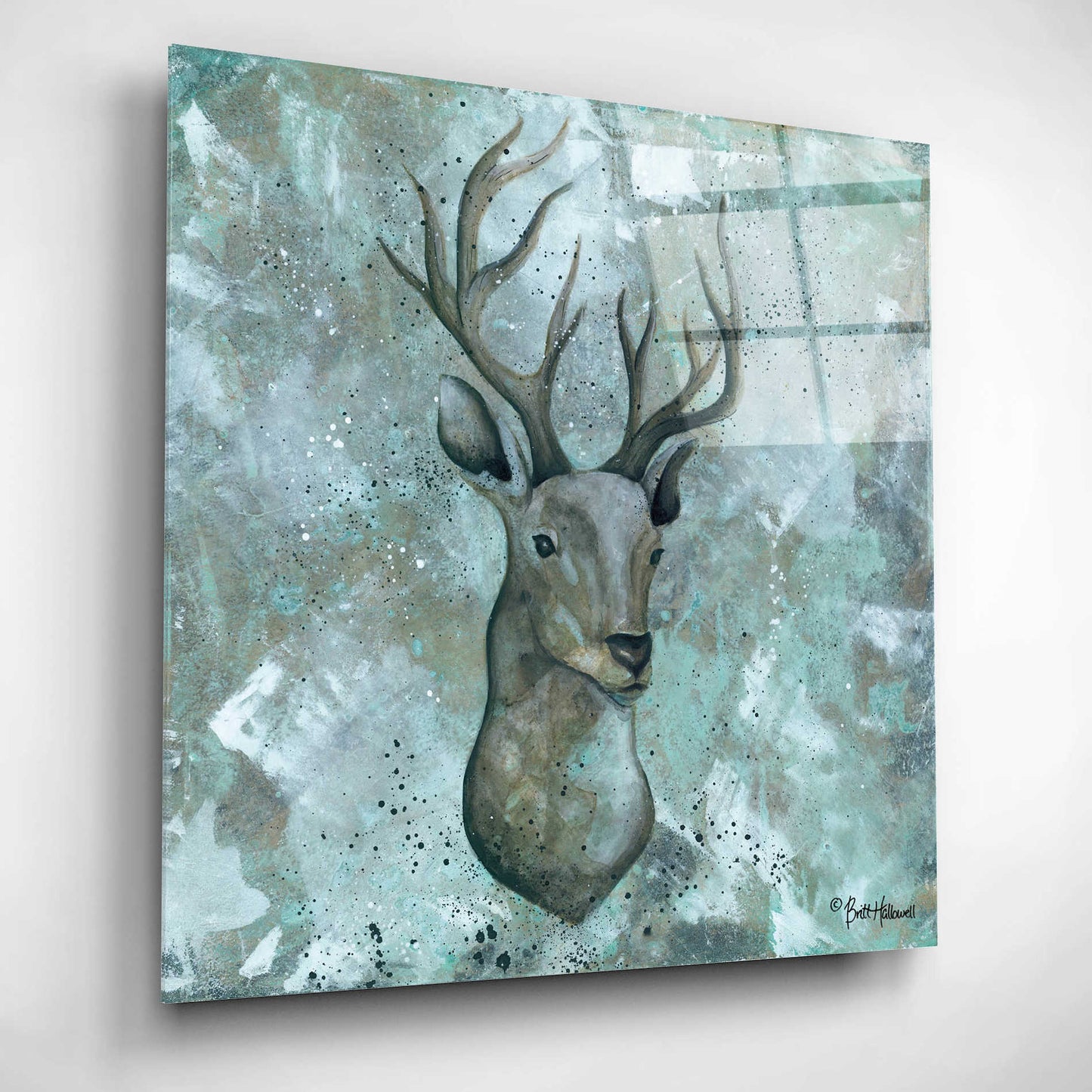 Epic Art 'Simplicity Deer' by Britt Hallowell, Acrylic Glass Wall Art,12x12